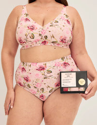 Gabrielle has 49.5” hips wearing KNIX XXL | | Spring Court Bloom/Pink/Thorns and All