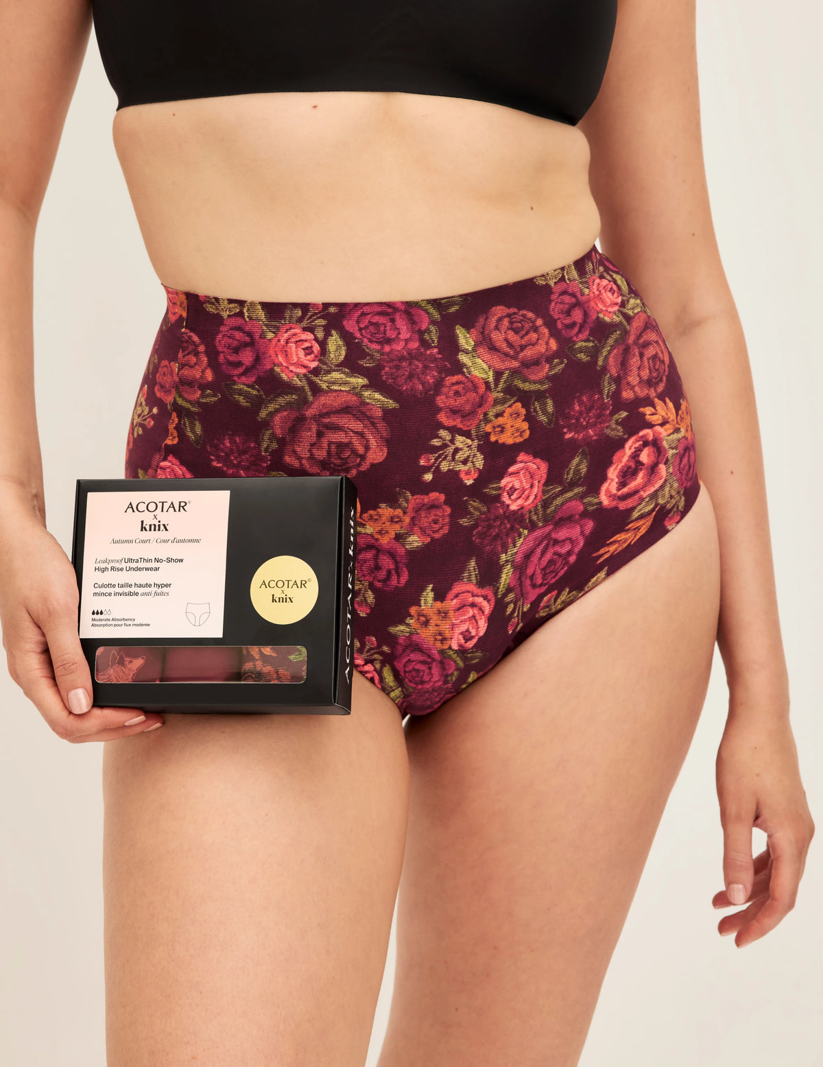 Liz has 41.25” hips wearing KNIX M | | Ember Fox/Dark Cherry/Autumn Tapestry