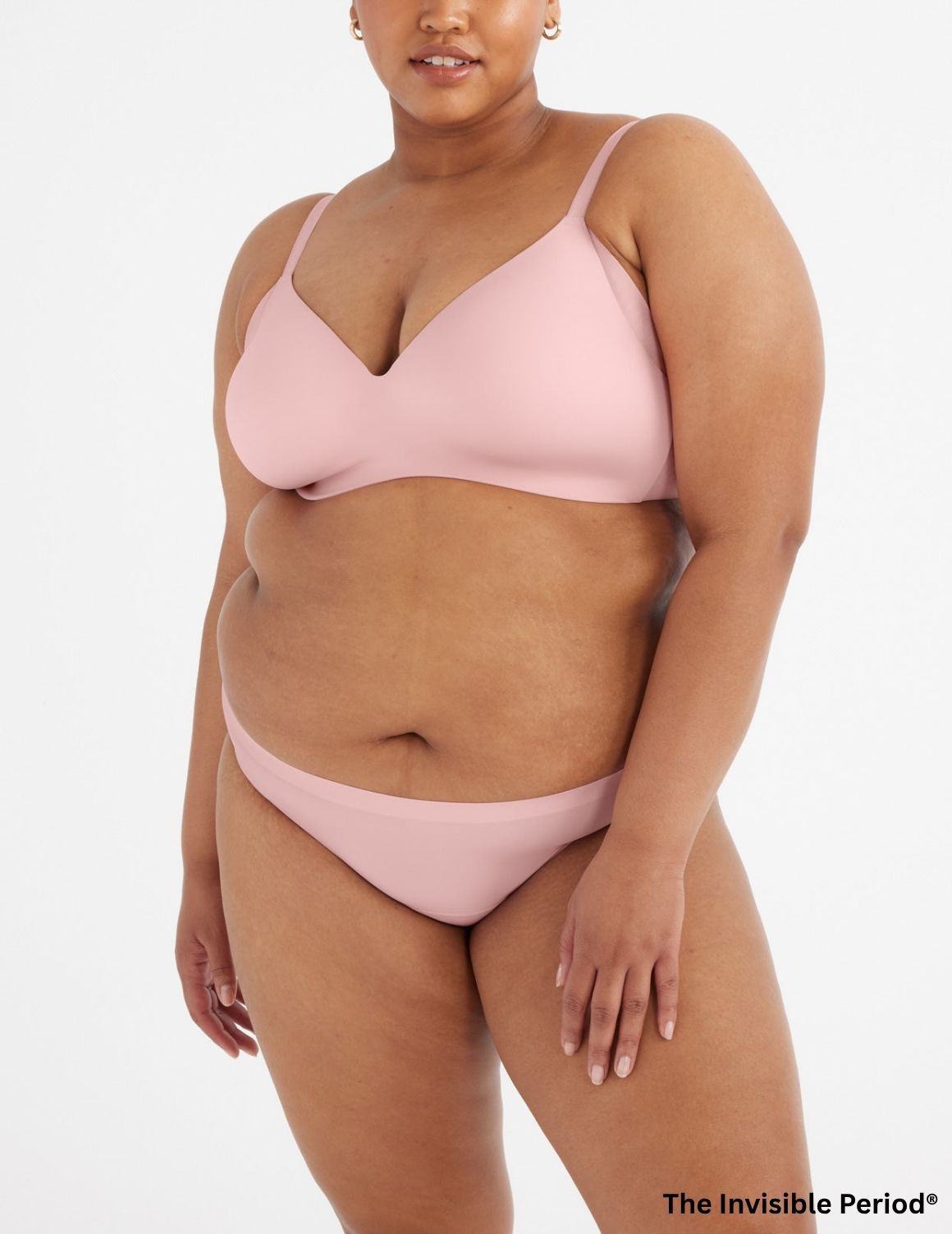 Analysa has 46.5” hips and wears a Knix size XXL | Rose Water